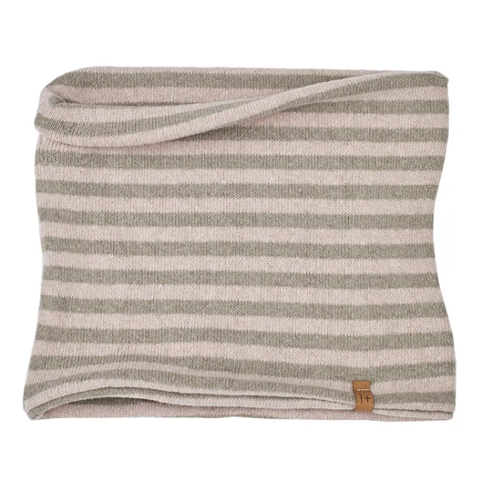 1+ In The Family Baby And Child Eli Scarf Pink And Taupe Stripes