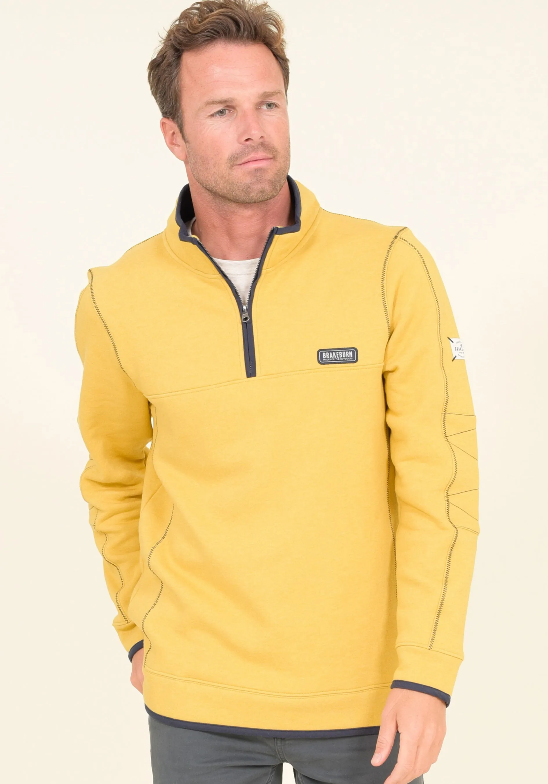 1/4 Zip Sweat Yellow