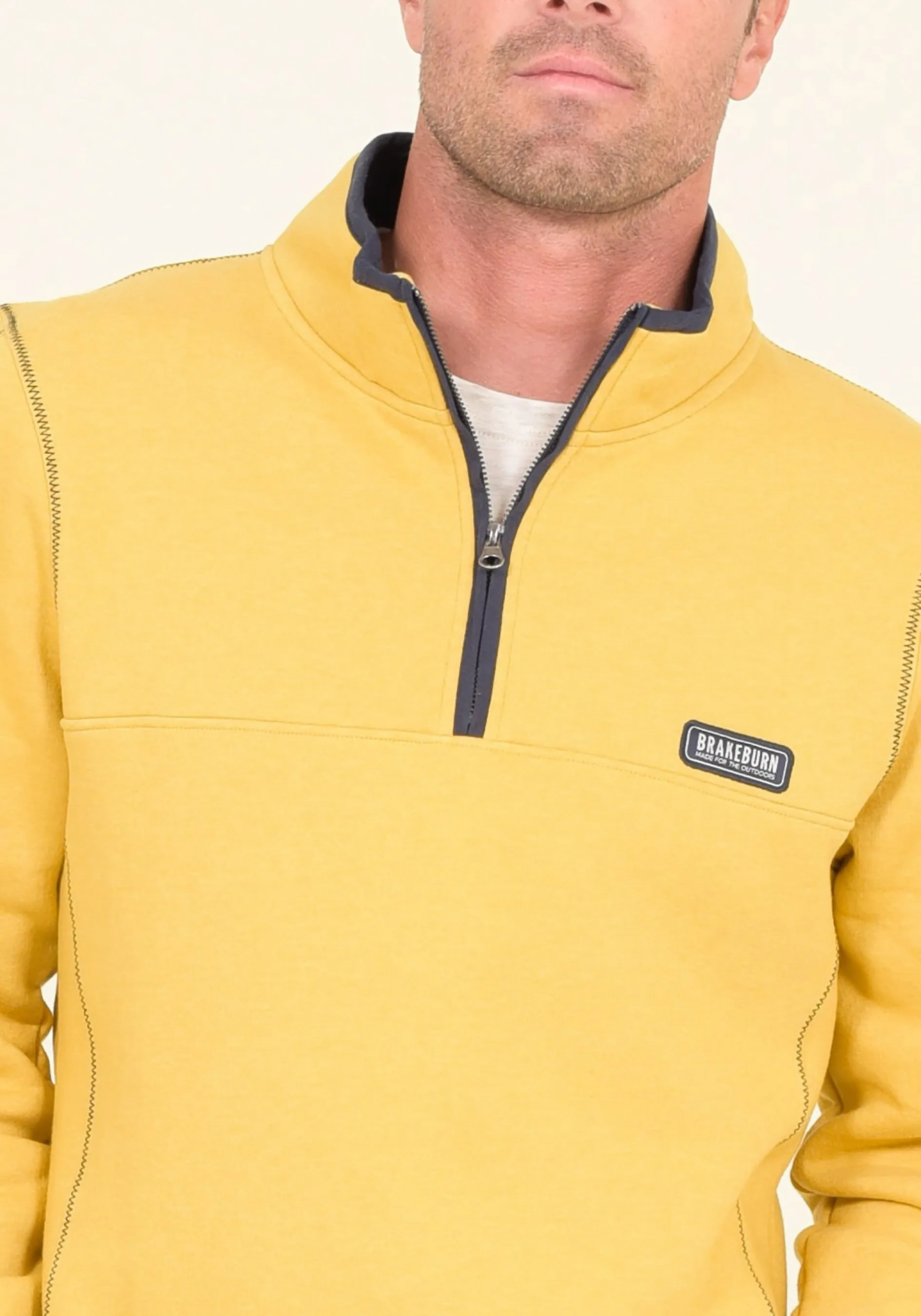 1/4 Zip Sweat Yellow