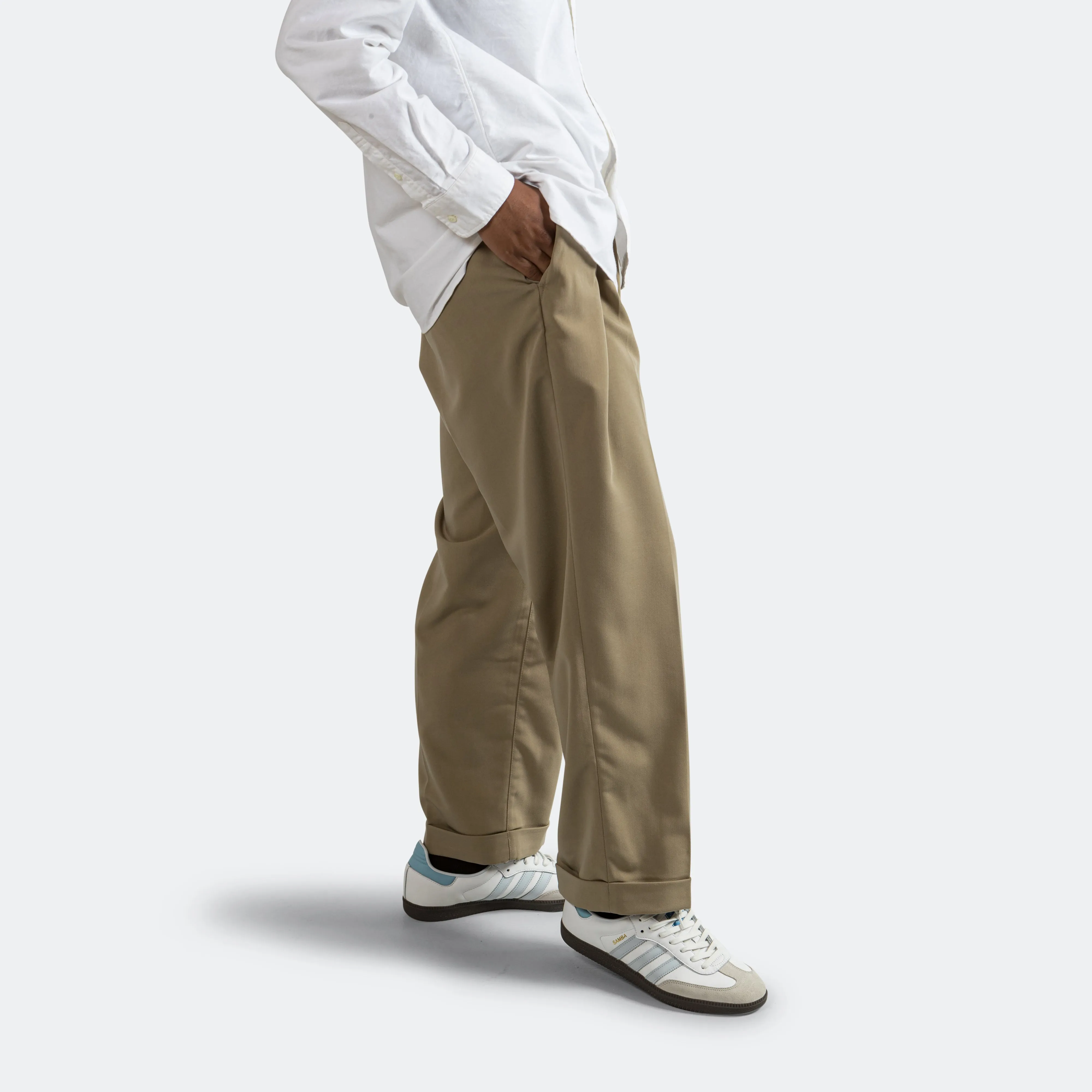 2 Pleats Trousers PE Twill - Sand