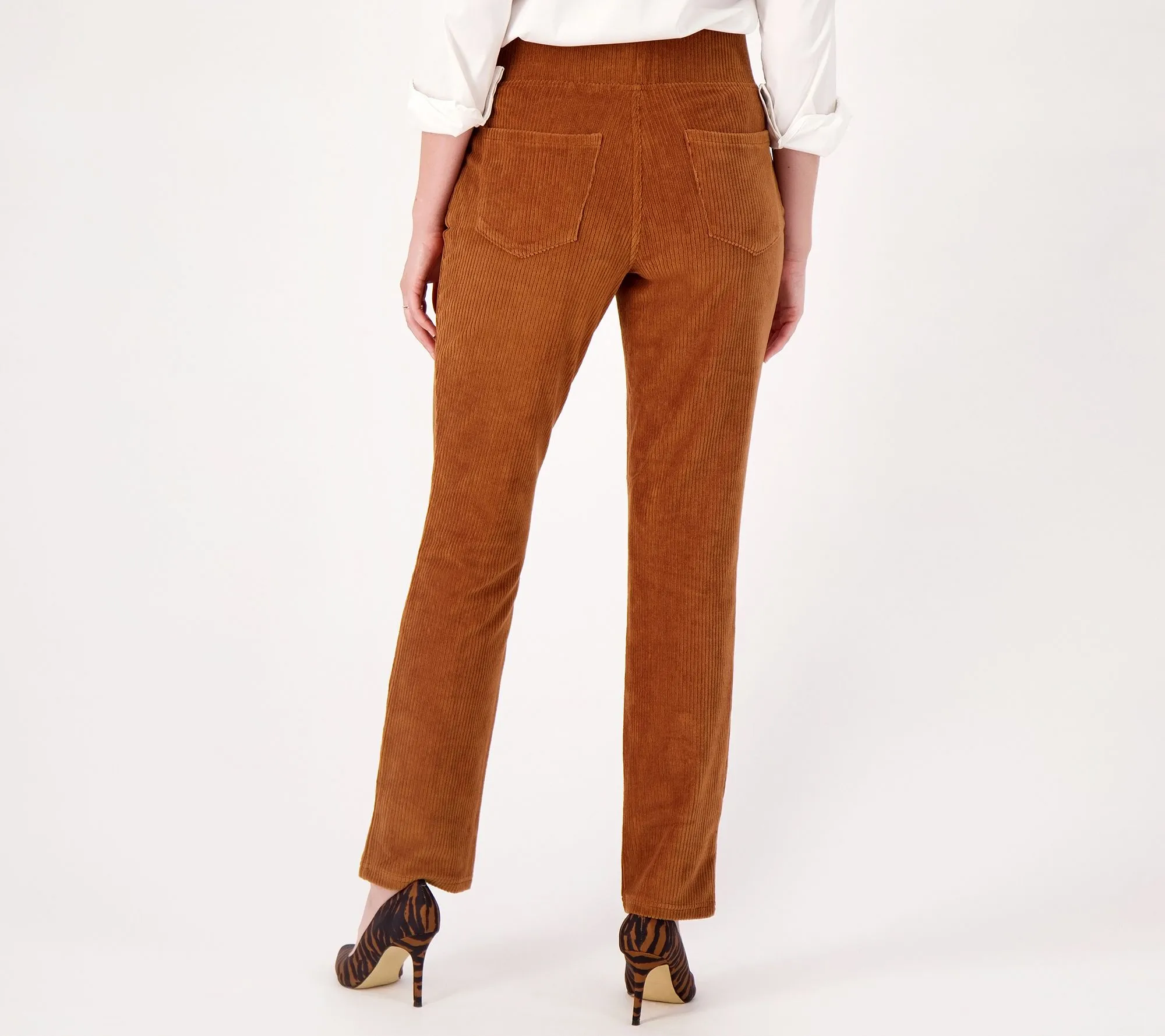 "As Is" Belle by Kim Gravel Regular Knit Corduroy Pants