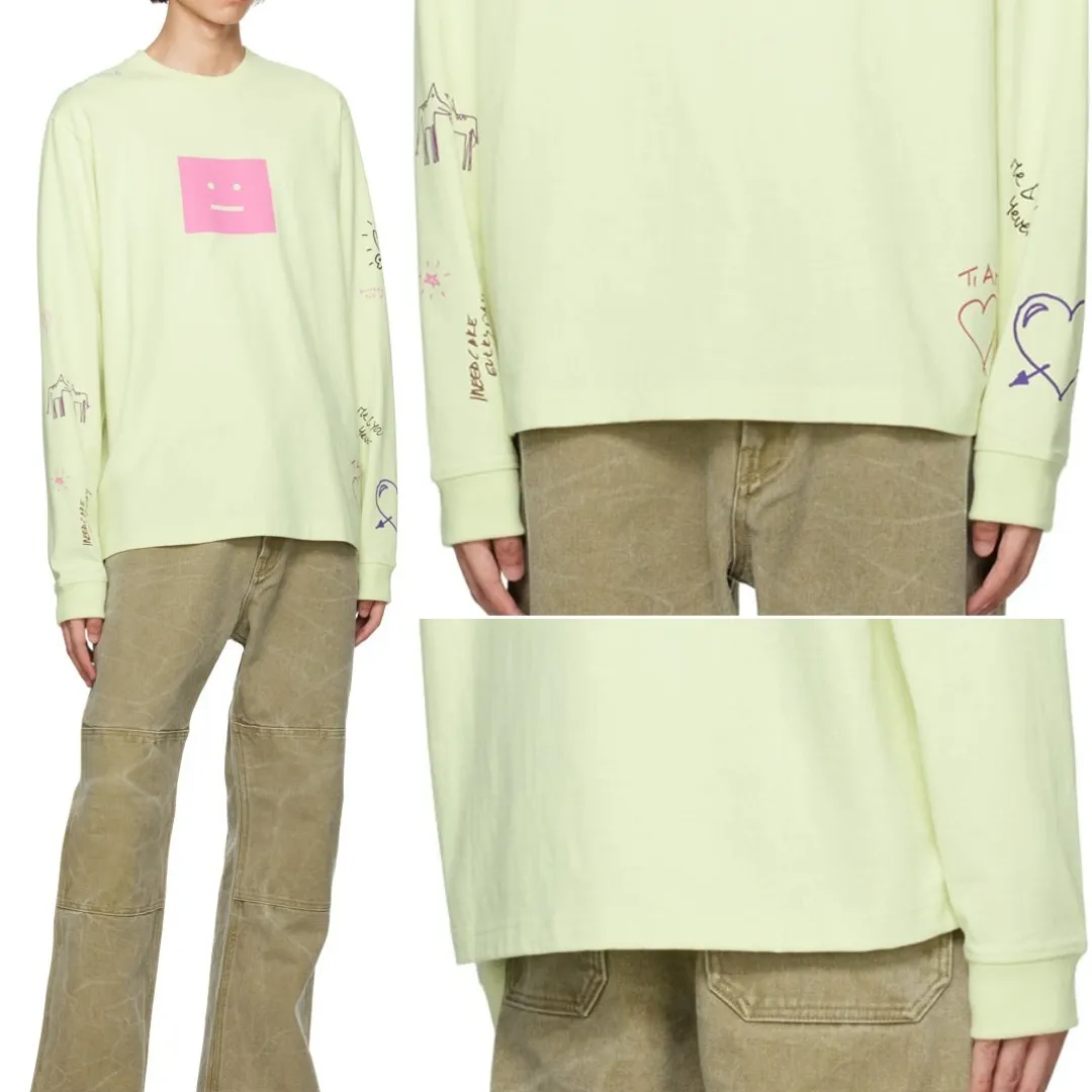 Acne Studios  |Crew Neck Street Style Long Sleeves Plain Cotton