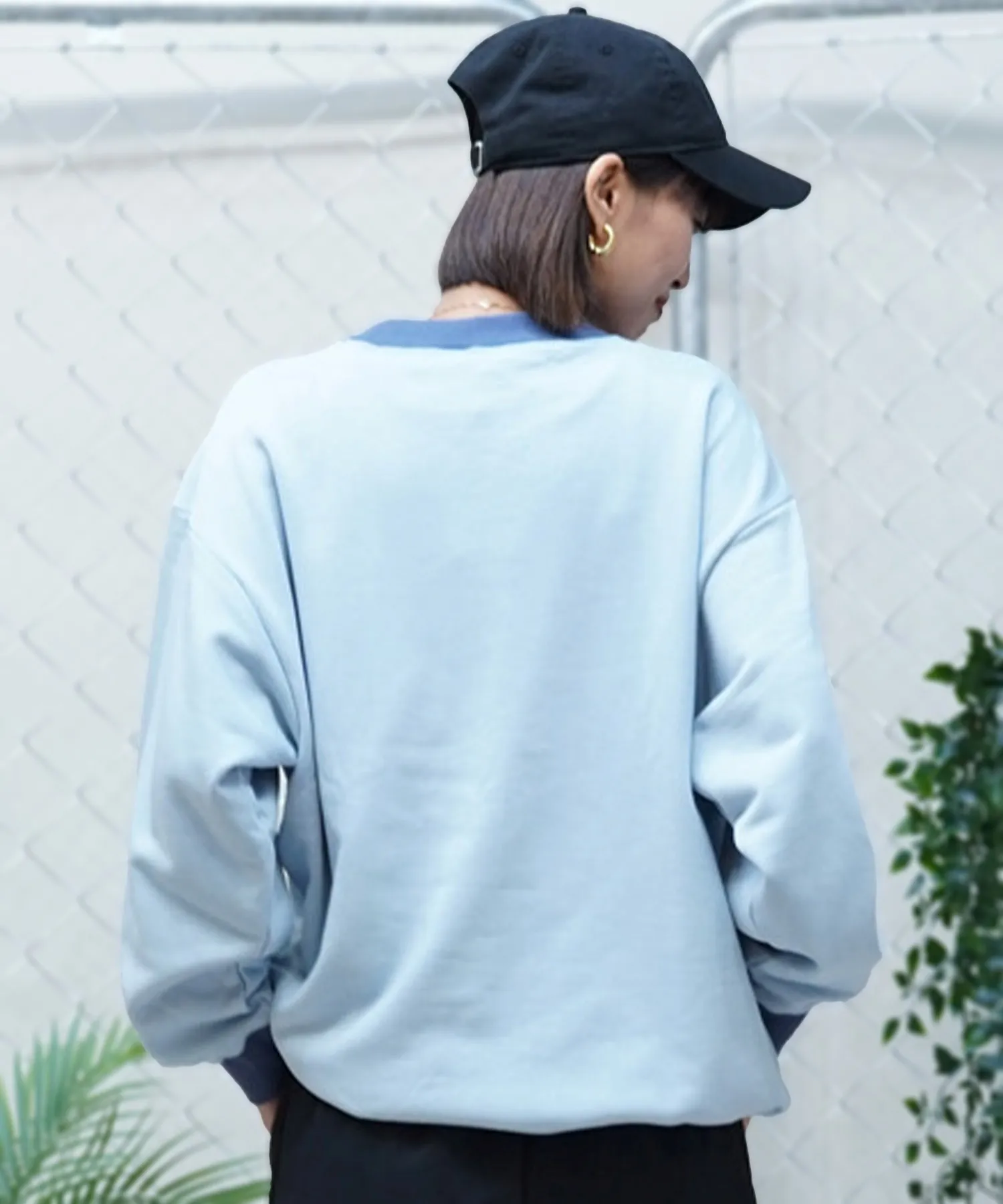 adidas  |Sweat Street Style U-Neck Long Sleeves Oversized