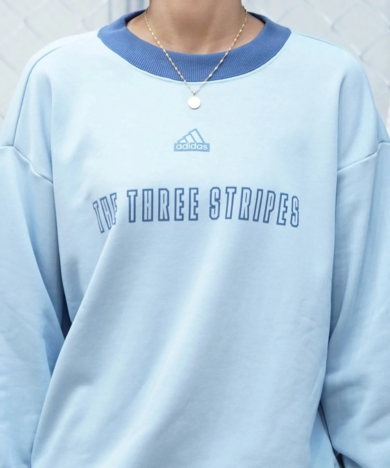 adidas  |Sweat Street Style U-Neck Long Sleeves Oversized