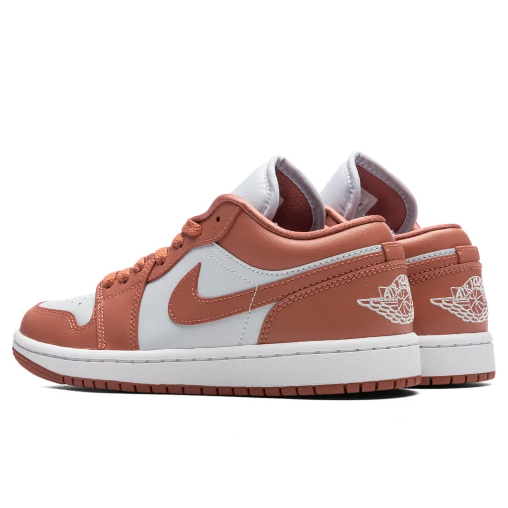 Air Jordan 1 Low Women's 'Pink Salmon' - Pure Platinum/Sky J Orange/White