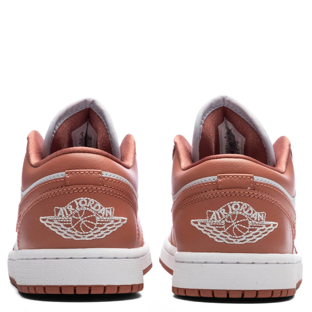 Air Jordan 1 Low Women's 'Pink Salmon' - Pure Platinum/Sky J Orange/White