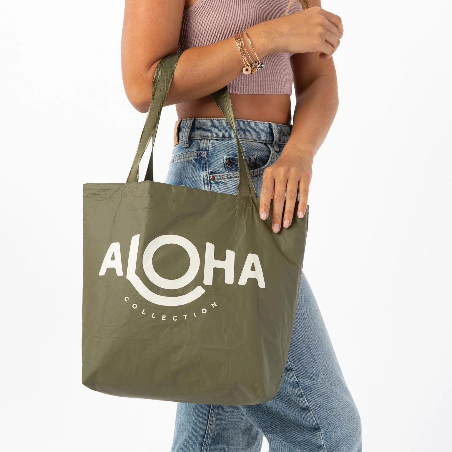 Aloha Collection Ginger Camo RVS Tote Bag-Scope/Olive