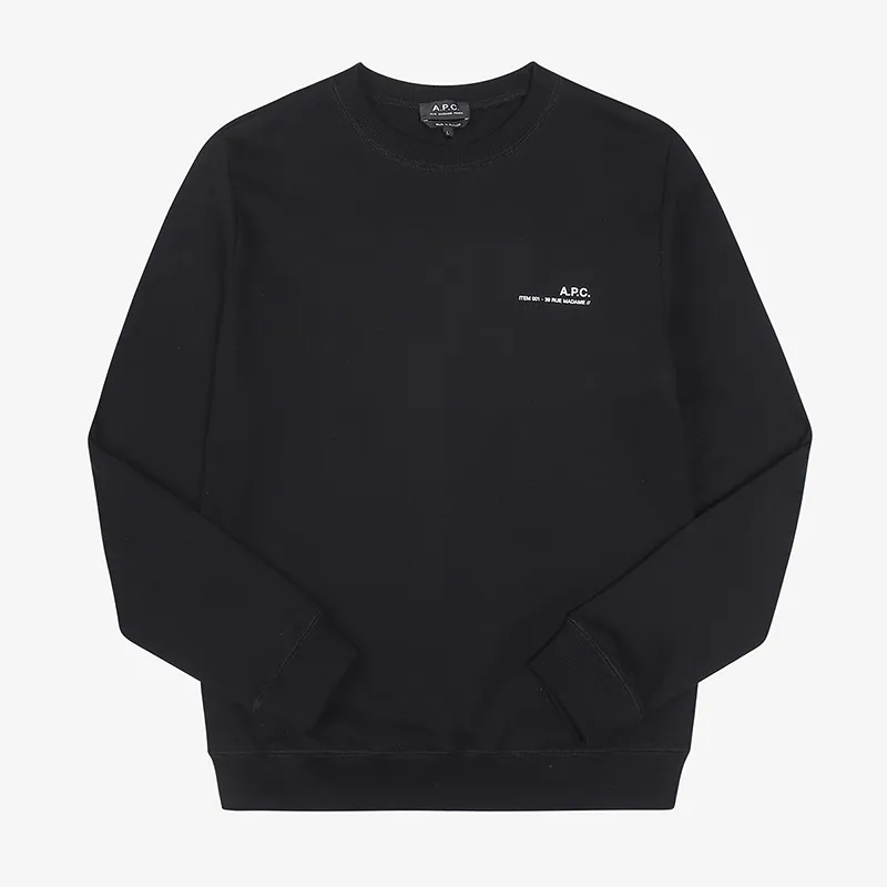 A.P.C.  |Crew Neck Street Style Long Sleeves Plain Cotton Logo