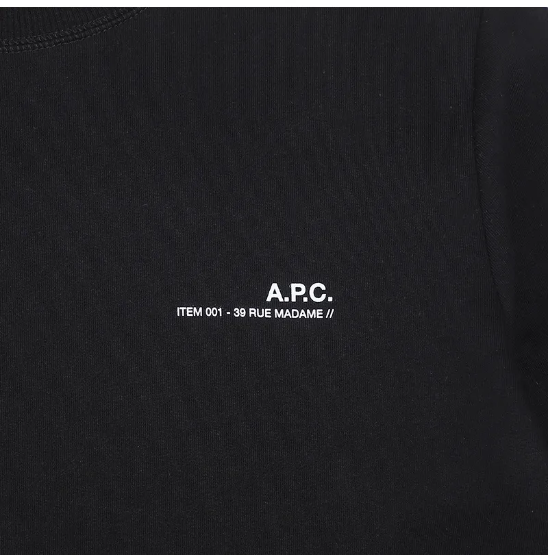 A.P.C.  |Crew Neck Street Style Long Sleeves Plain Cotton Logo