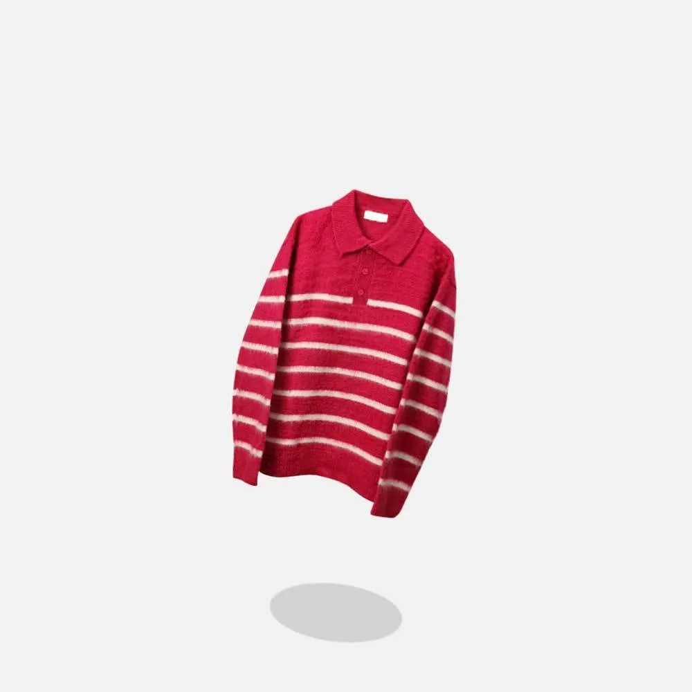 ASCLO  |Pullovers Stripes Unisex Street Style Long Sleeves Oversized