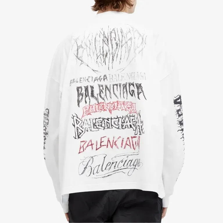 BALENCIAGA  |Crew Neck Street Style Long Sleeves Cotton Oversized