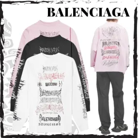 BALENCIAGA  |Crew Neck Street Style Long Sleeves Cotton Oversized