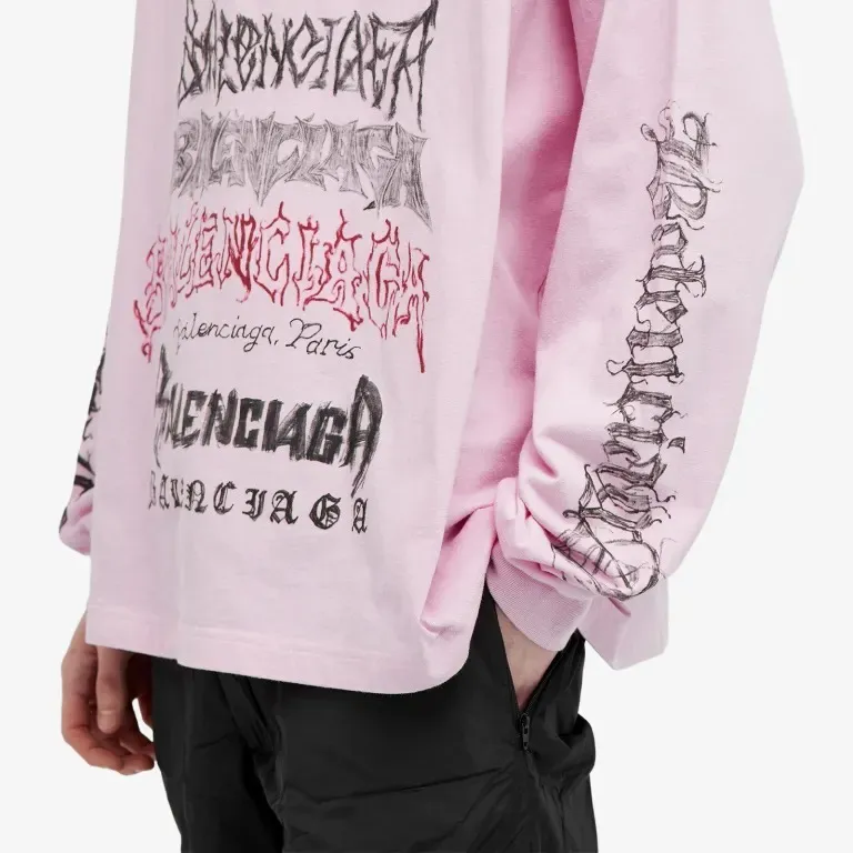 BALENCIAGA  |Crew Neck Street Style Long Sleeves Cotton Oversized