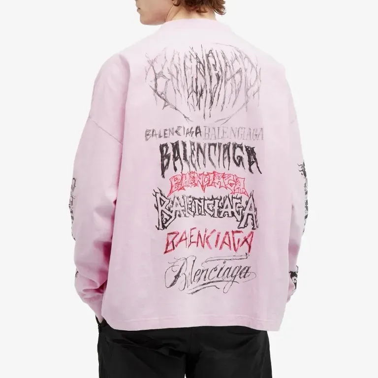 BALENCIAGA  |Crew Neck Street Style Long Sleeves Cotton Oversized