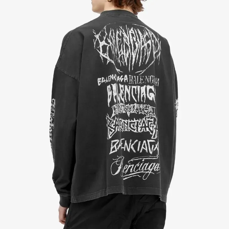 BALENCIAGA  |Crew Neck Street Style Long Sleeves Cotton Oversized