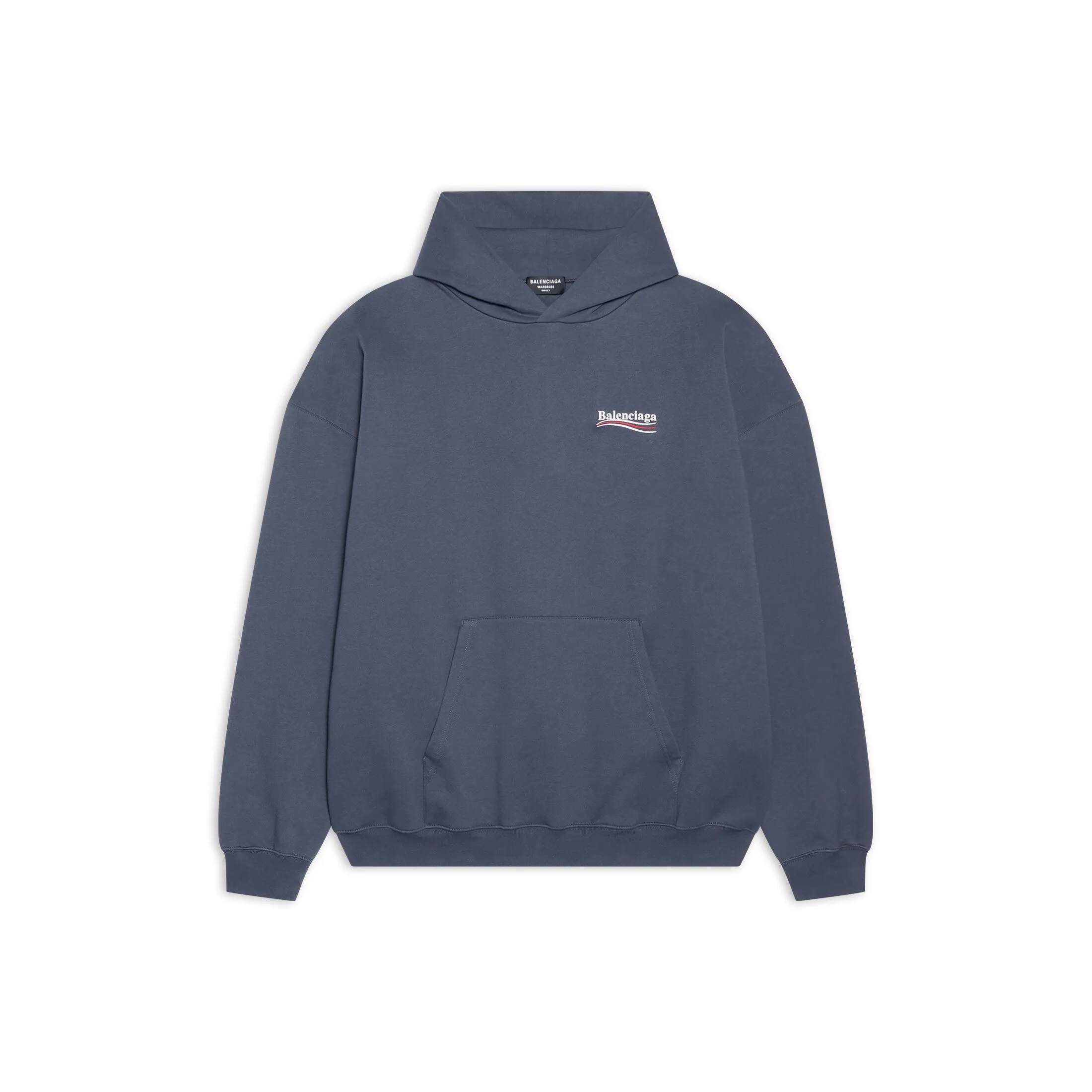 BALENCIAGA  |Men's political campaign hoodie large fit  in grey