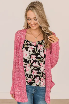 Beautiful Moments Knit Cardigan- Pink