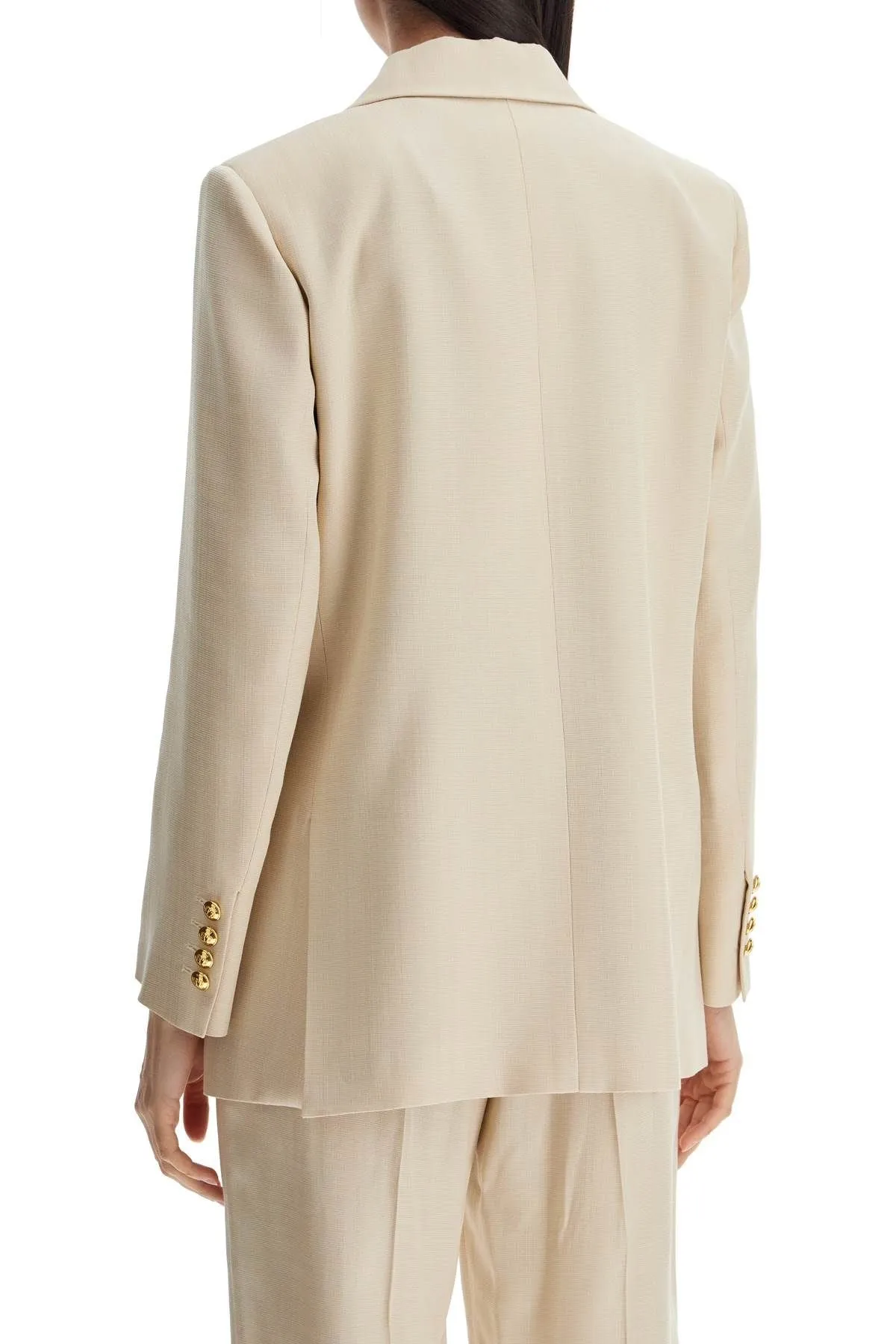 Blaze Milano Ivory Double Breasted Viscose Blazer