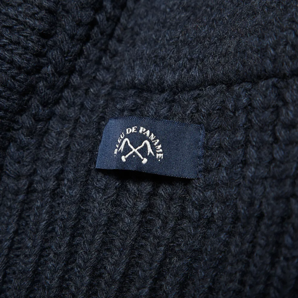 Bleu de Paname Chunky Knit CardiganIndigo