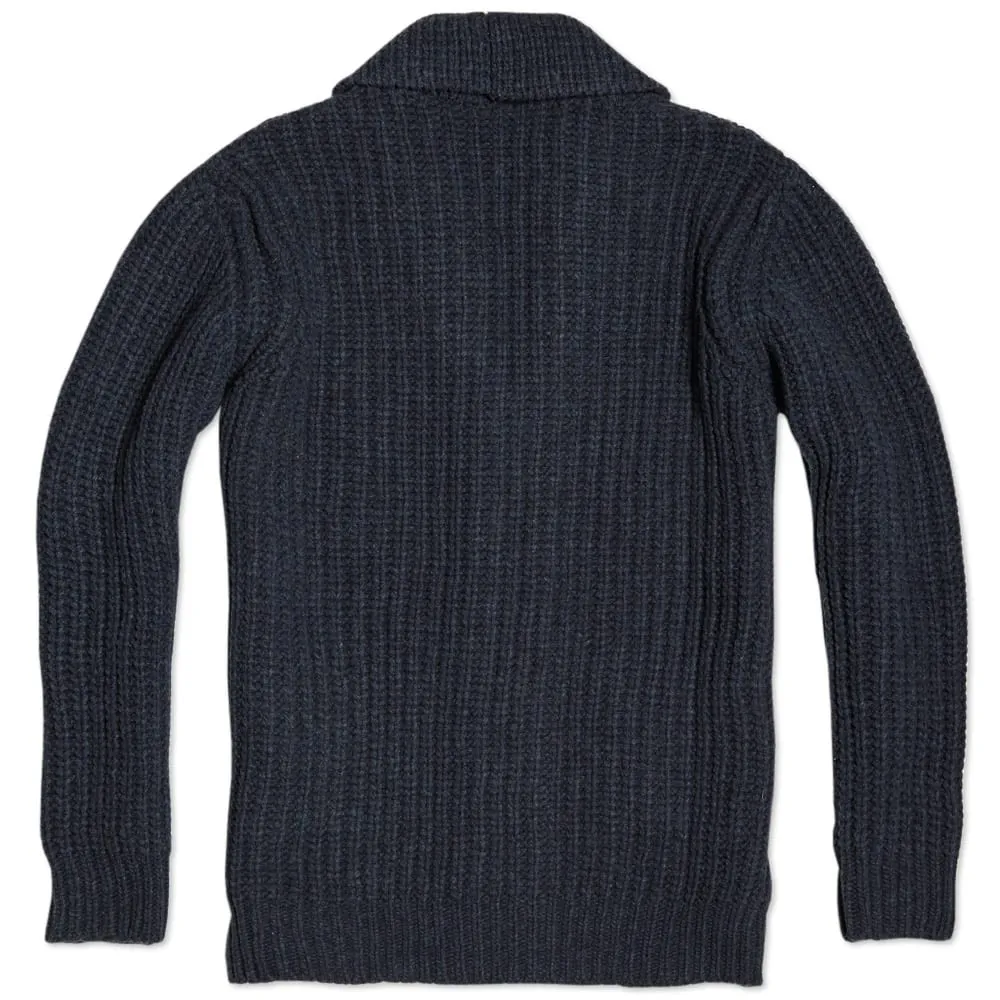 Bleu de Paname Chunky Knit CardiganIndigo