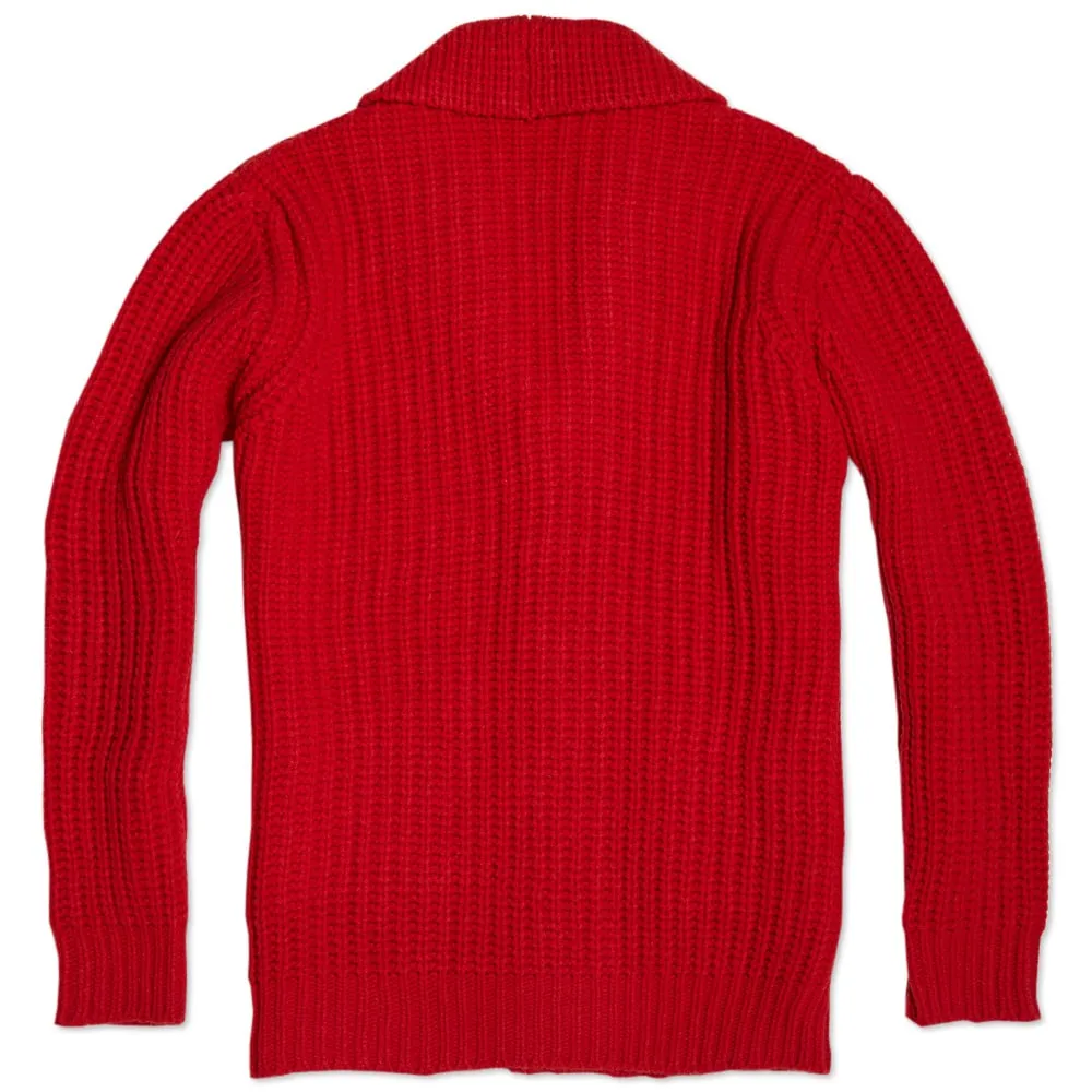 Bleu de Paname Chunky Knit CardiganRed