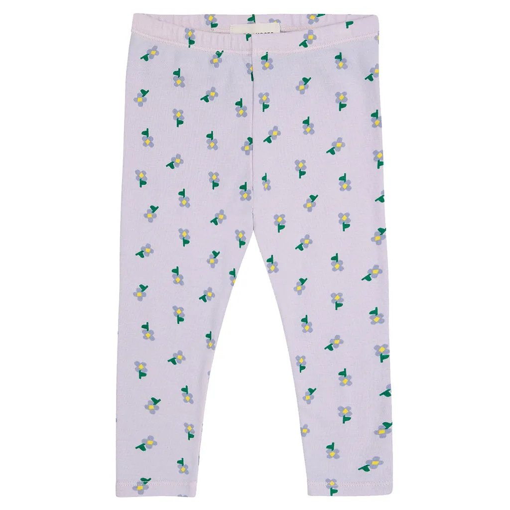 Bobo Choses Baby Pansy Flower All Over Leggings Lavender Purple