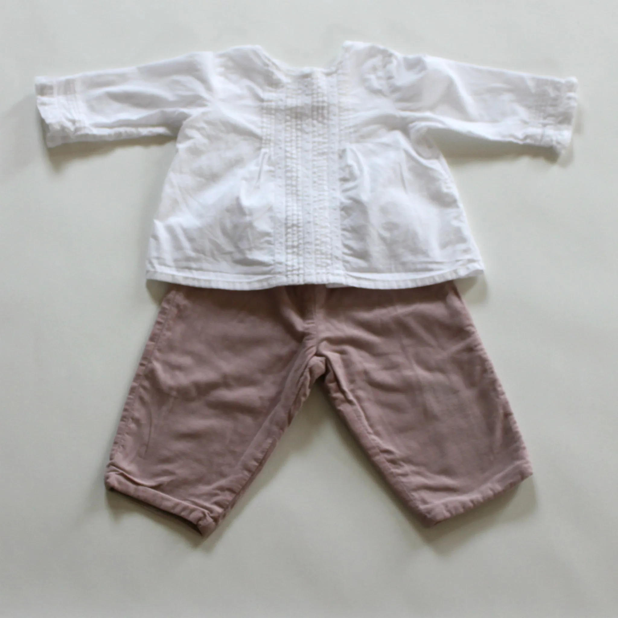 Bonpoint Pale Pink Cord Baby Trousers