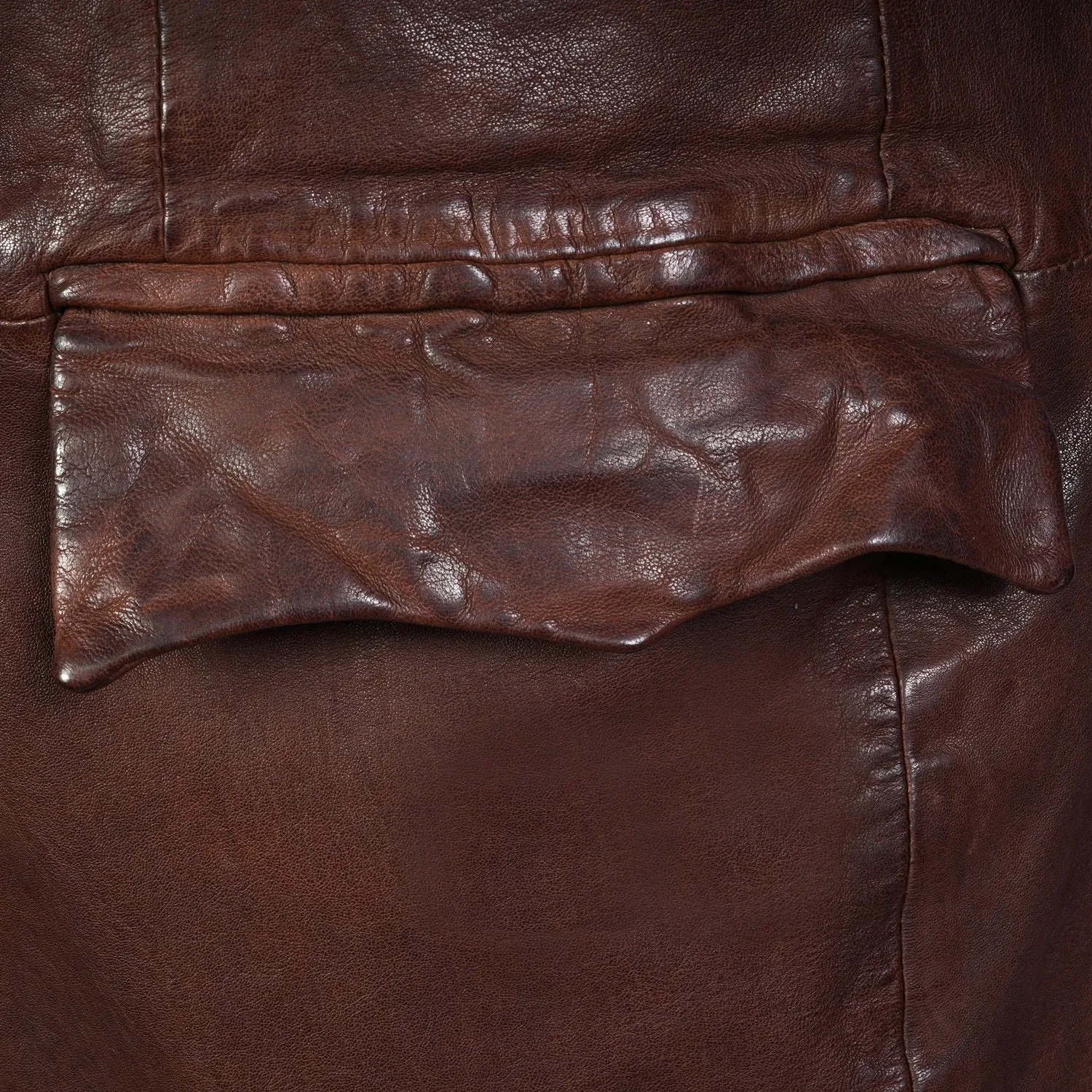 Brown High Veg Tanned Leather Blazer