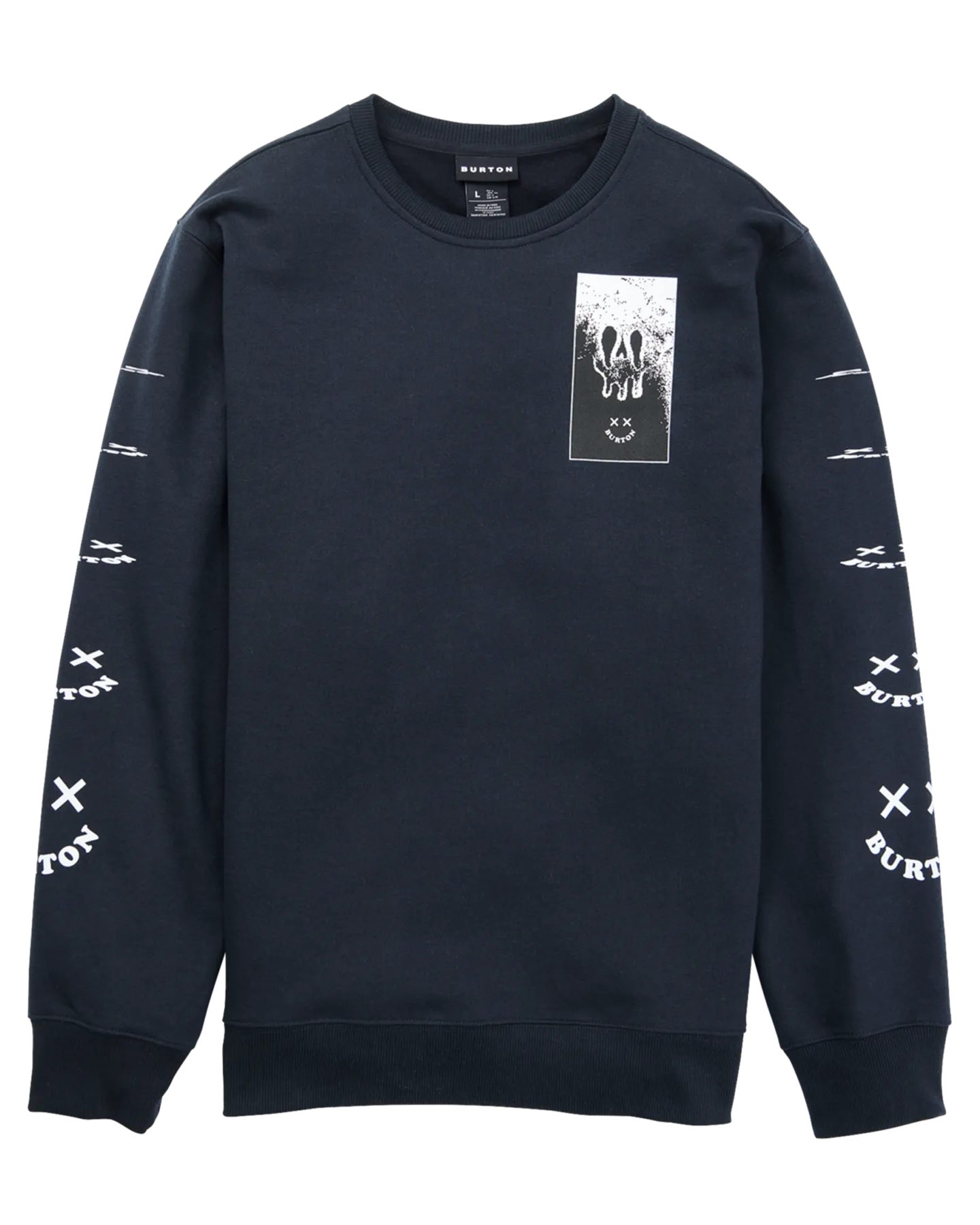 Burton Men's Skeleton Key 24 Fleece Crewneck - True Black