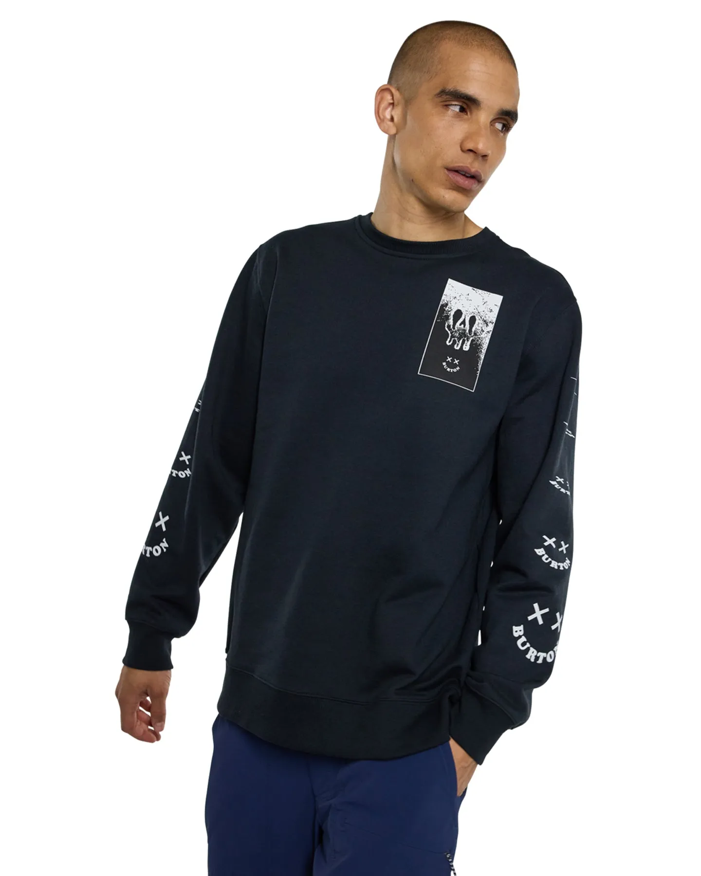 Burton Men's Skeleton Key 24 Fleece Crewneck - True Black