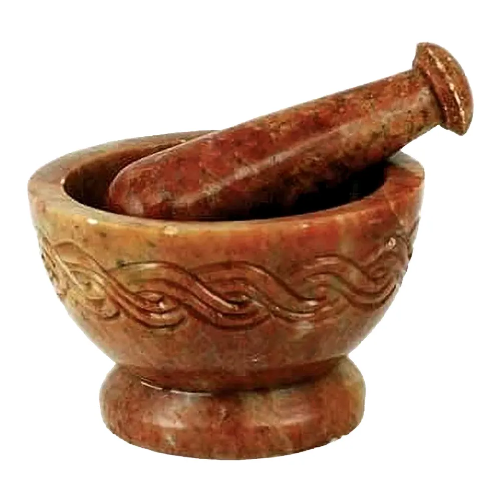 Celtic Knot Carved Mortar & Pestle