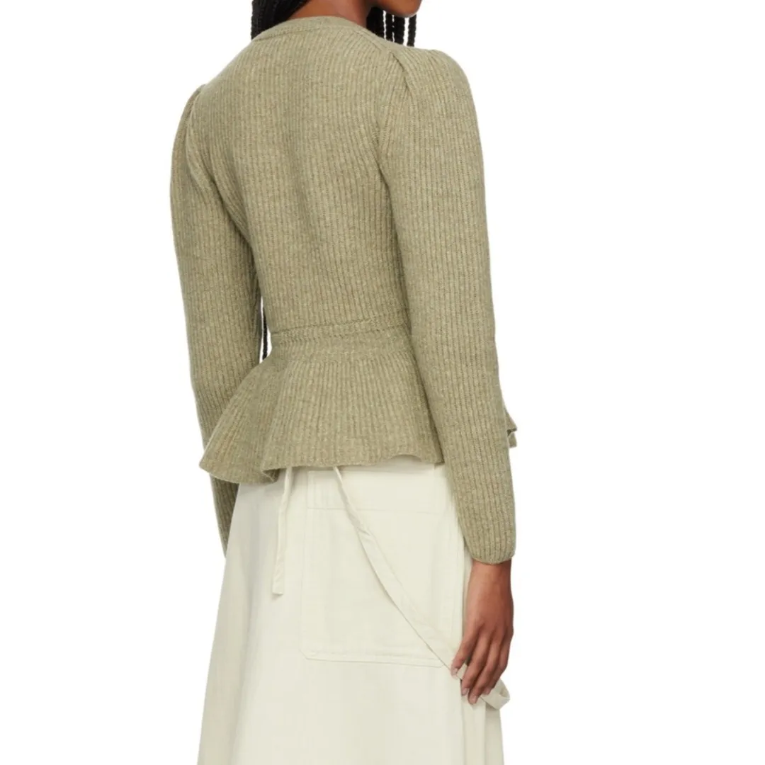 CHRISTOPHE LEMAIRE  |Crew Neck Casual Style Wool Long Sleeves Plain Puff Sleeves