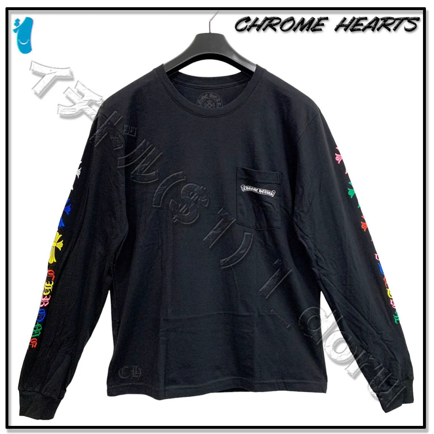 CHROME HEARTS  |Unisex Street Style U-Neck Long Sleeves Cotton