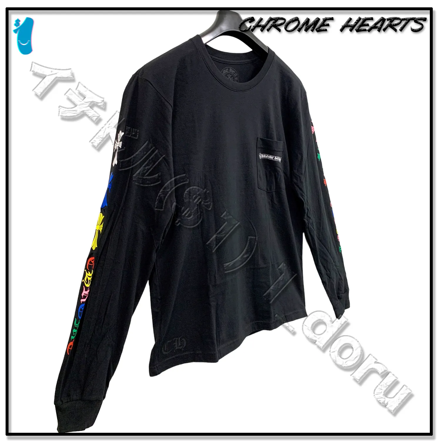 CHROME HEARTS  |Unisex Street Style U-Neck Long Sleeves Cotton