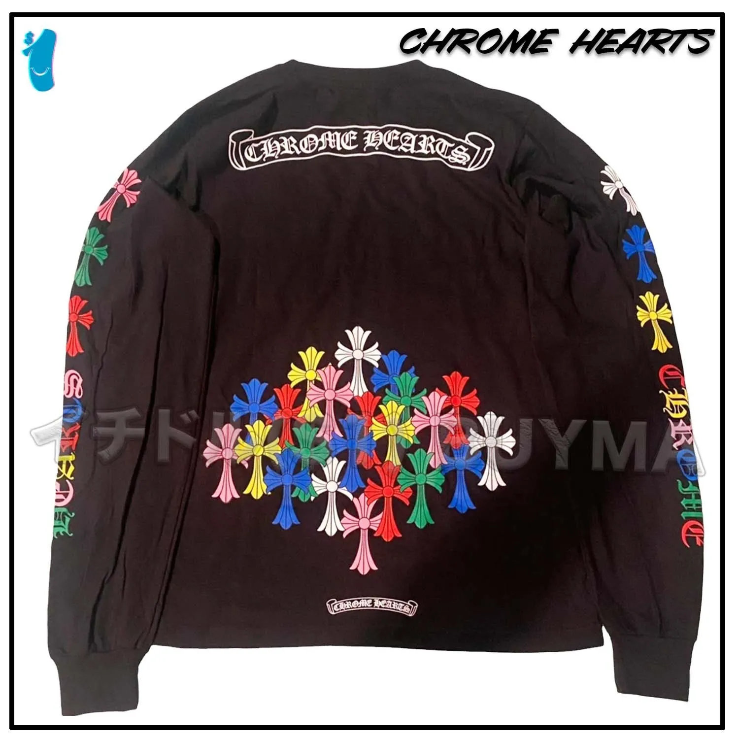 CHROME HEARTS  |Unisex Street Style U-Neck Long Sleeves Cotton