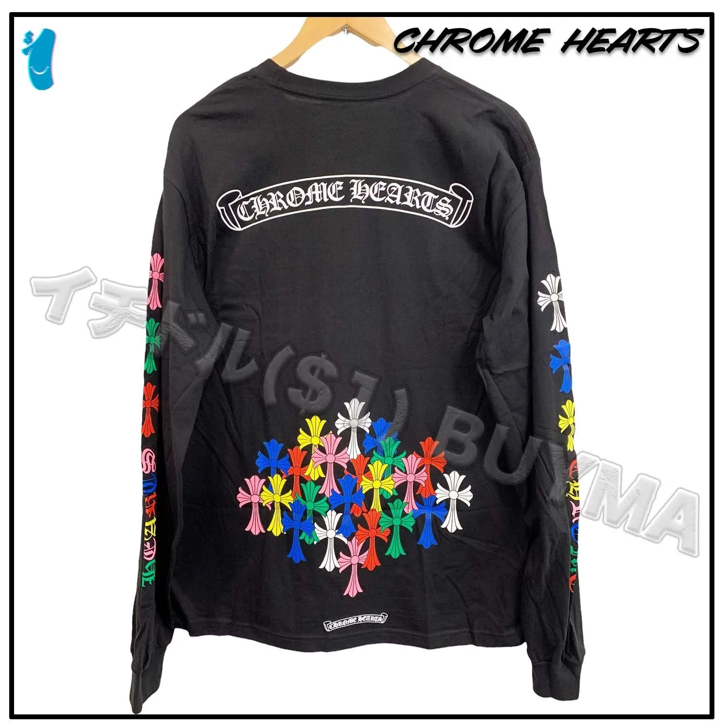 CHROME HEARTS  |Unisex Street Style U-Neck Long Sleeves Cotton