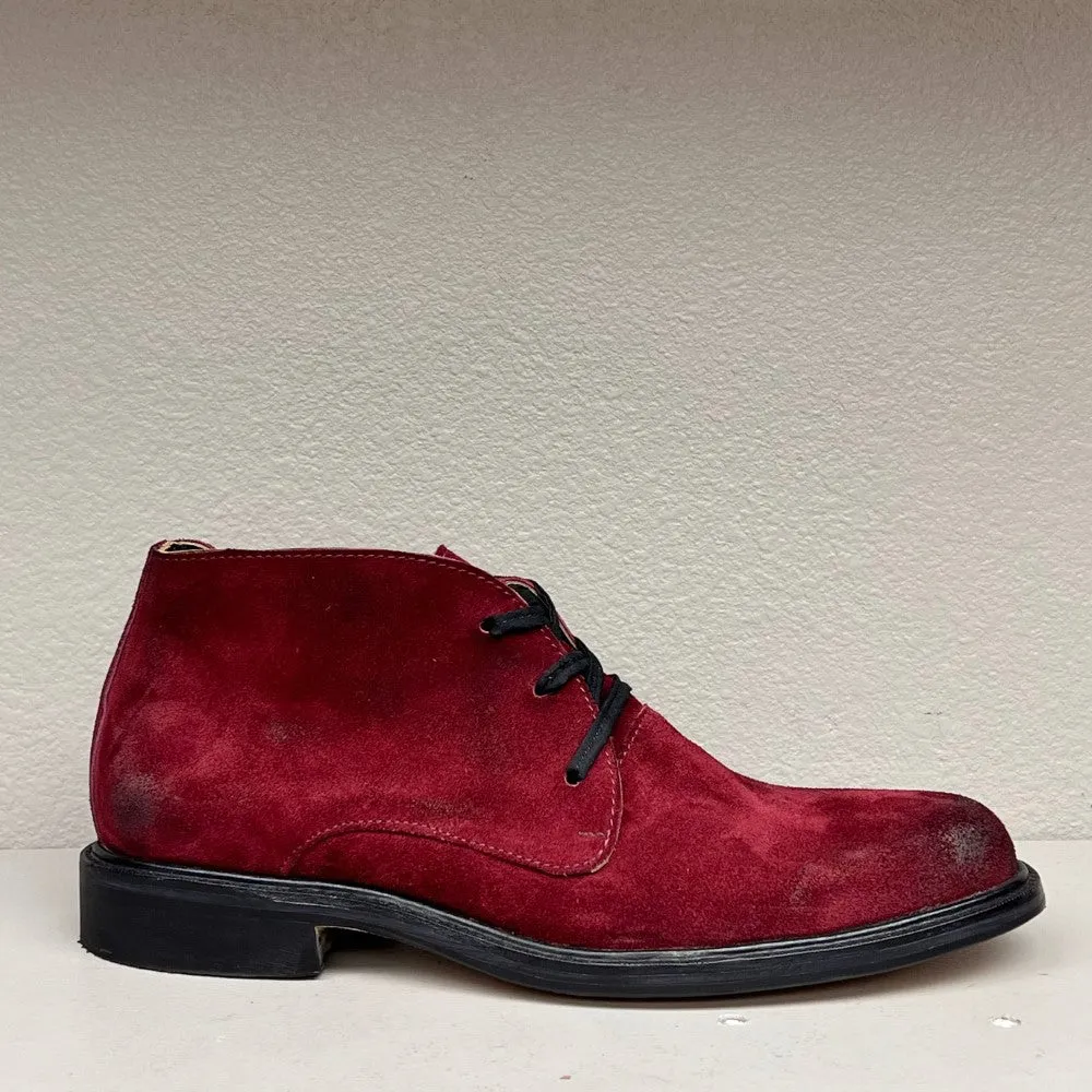 Chukka Boot- lace up/ Bordeux suede w/ oil accents/ leather sole