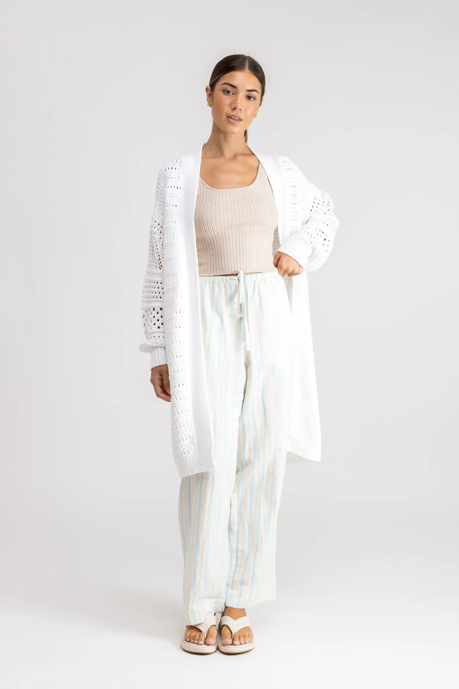 Chunky Knit Cardigan Off White