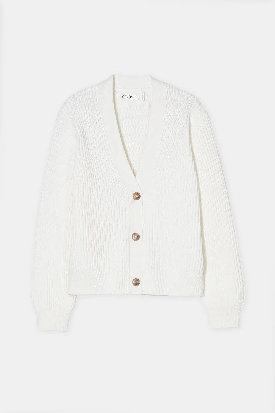 Closed Chunky Knit Cardigan White