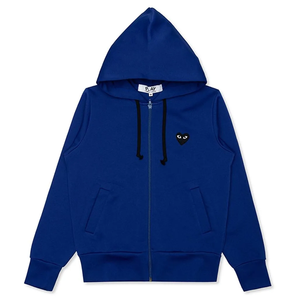 Comme des Garcons Play Women's Big Black Heart Hooded Sweatshirt - Navy