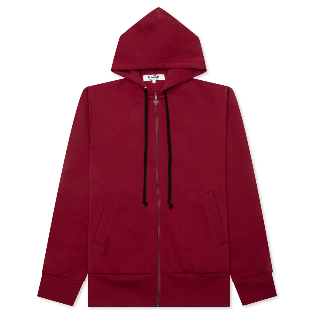 Comme des Garcons PLAY x the Artist Invader Women's Full-Zip Hoodie - Burgundy