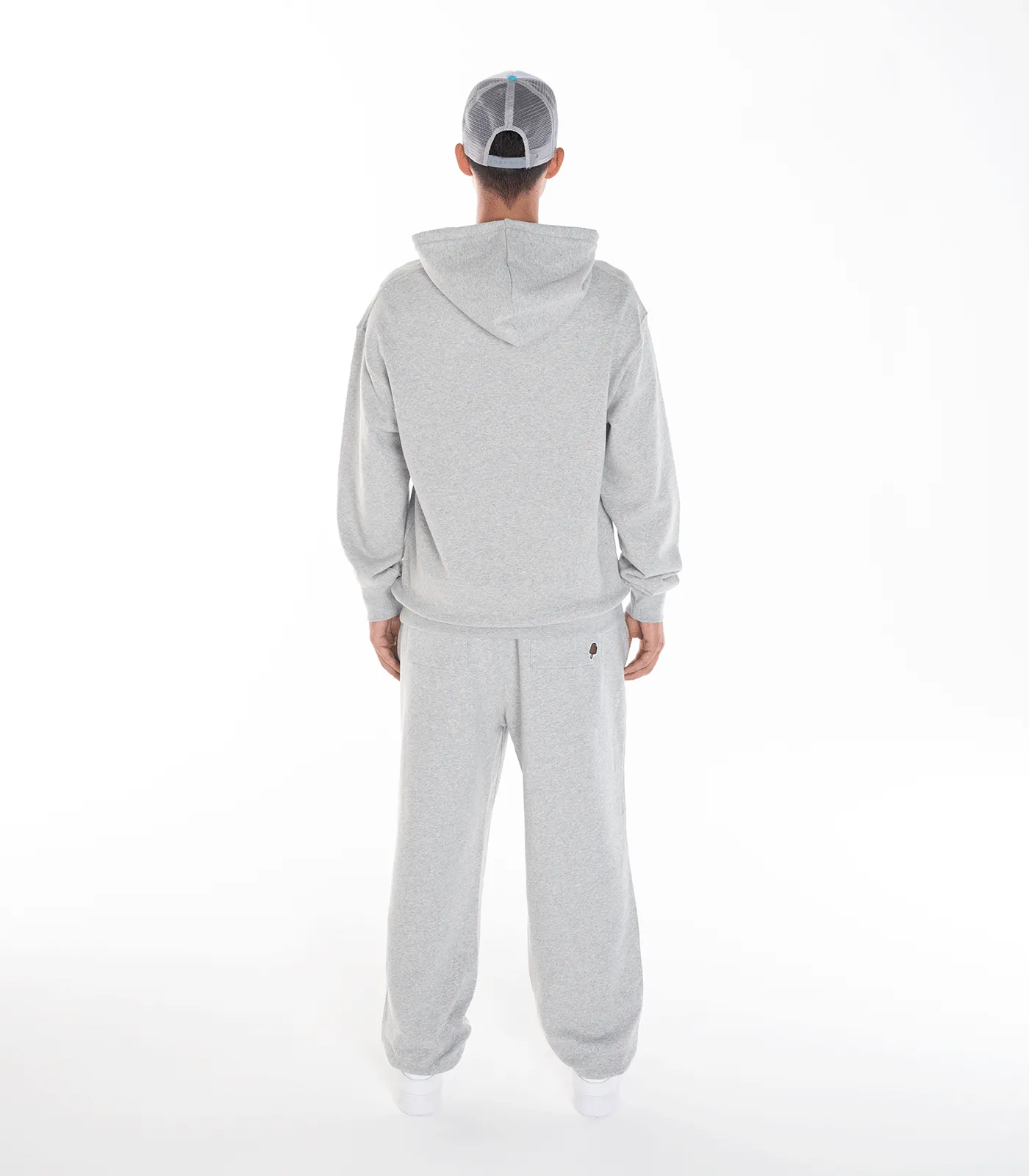 CONES & BONES POPOVER HOOD - HEATHER GREY