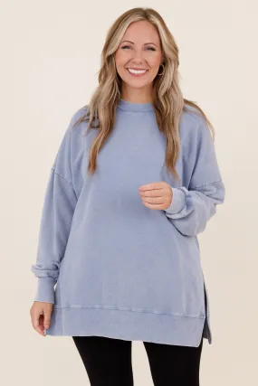 Cozy Pullover, Serenity Blue