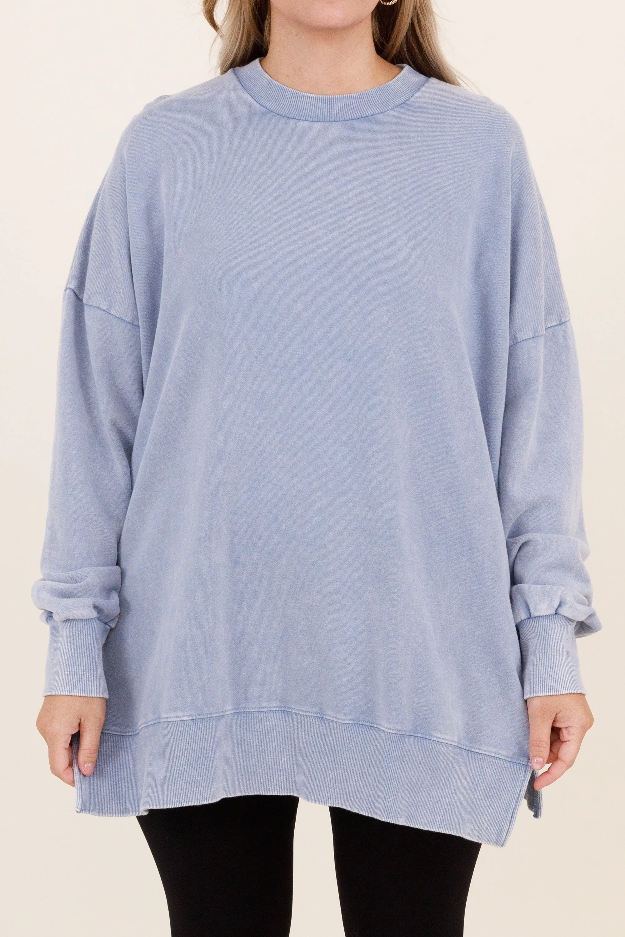 Cozy Pullover, Serenity Blue