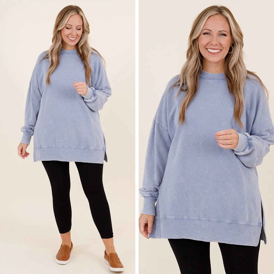 Cozy Pullover, Serenity Blue