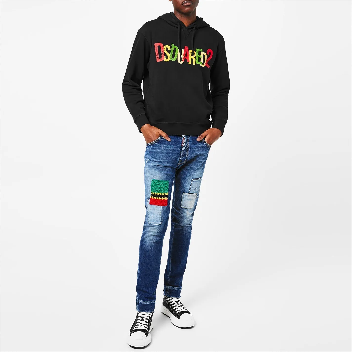 D SQUARED2  |Pullovers Unisex Street Style Long Sleeves Cotton Logo