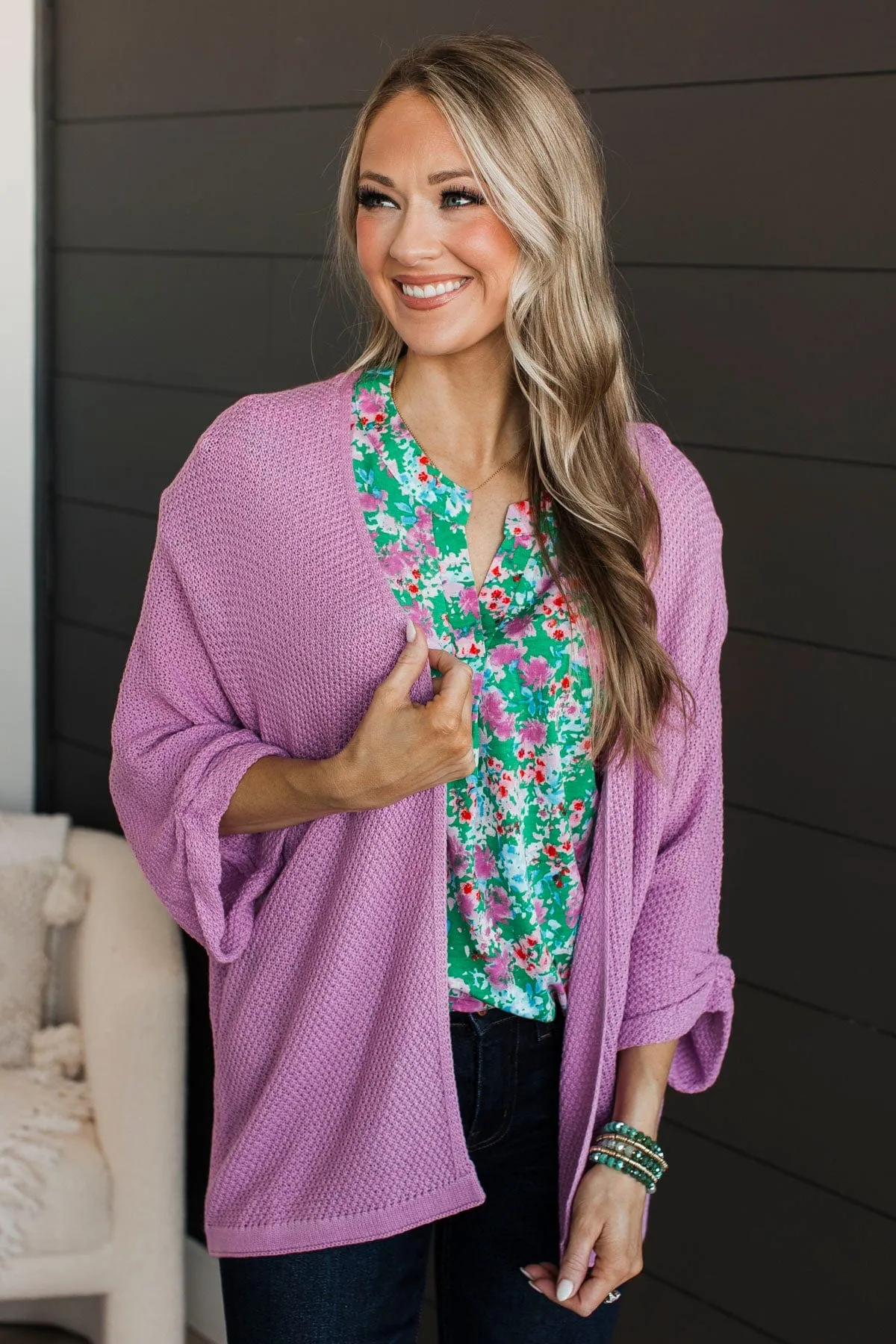 Desired Style Dolman Cardigan- Orchid