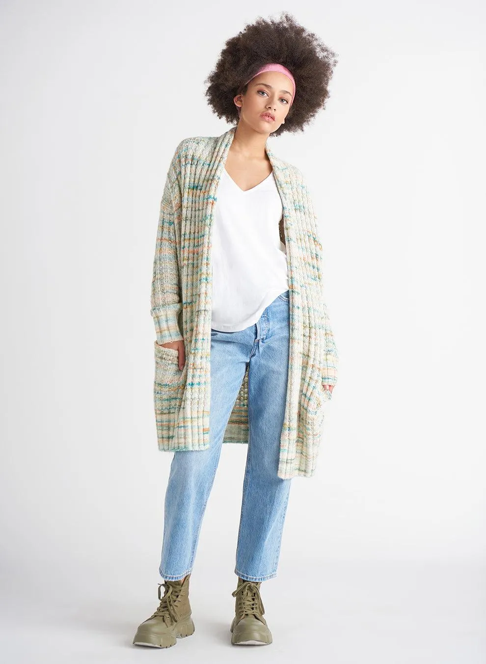 Dex Longline Rib Knit Cardigan