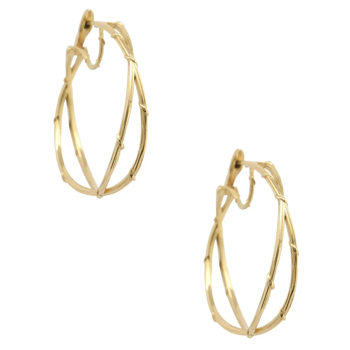 DOUBLE VINE HOOPS