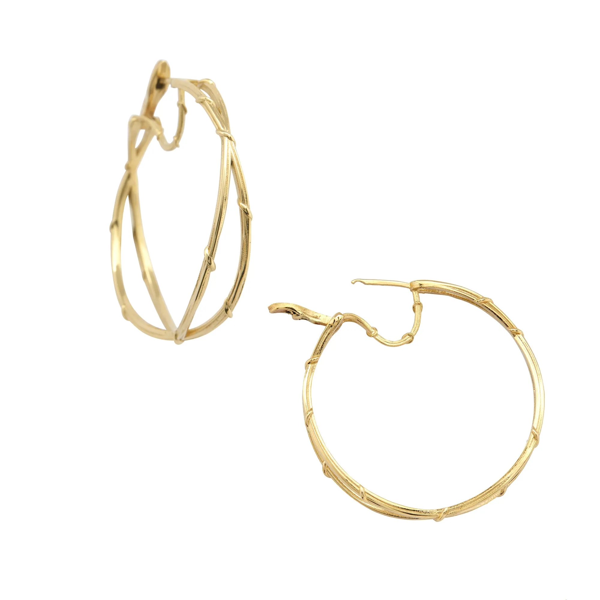 DOUBLE VINE HOOPS